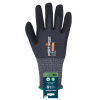 PORTWEST APR12 GRIP / Nitrilové rukavice s antimikrobiálnym povrchom, 12ks v balení - čierna XL