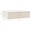 vidaXL Úložný box látkový 70x40x18 cm krémový - Krémová - 84827-39235