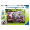 Ravensburger puzzle Šteniatka odpočívajúce v kufríku 100 dielikov