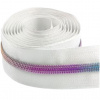 Zips metráž / 5 mm / biely / dúhové zúbky / typ 1
