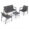 Focus MANGO CAFFE 3+1 záhradná sedacia súprava, tmavosivá 005525 Focus Garden