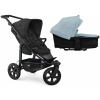 TFK Mono3 2v1 Black Combi carrycot + Seat unit Nafukovacie kolesá Hlboká vanička Blue Dual Color