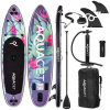 Paddleboard s príslušenstvom - 320 cm - 150kg - kvety na fialovej