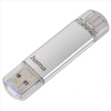 Hama Flash Pen Laeta, USB-C/USB-A 3.1, 16GB, 40 MB/s, strieborný 124161