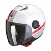 Moto přilba SCORPION EXO-CITY STRADA bílo/stříbrno/červená S