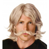 Parochňa pánska 70. roky s knírkom, blond