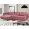 Rohová sedacia súprava Paris, staroružová látka, ľavý roh