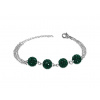 CITY STORM Dámsky oceľový náramok Shamballa smaragdovo-zelený + darčeková krabička zadarmo