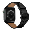 AppleMix Remienok pre Apple Watch Ultra 49 mm / 45 mm / 44 mm / 42 mm - kožený - čierny