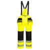PORTWEST HI-VIS PW356 / Reflexné nepremokavé nohavice s trakmi - HV žltá/čierna L