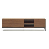 TV stolík v dekore orecha v prírodnej farbe 195x55 cm Vedrana – Kave Home