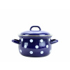 BELIS Smaltovaný hrniec s pokrievkou ø 20 cm – 3,6 l – BODKA modrá - 51220-160DAE05