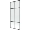 Mexen Next vaňová zástena 1-krídlová 80 x 150 cm, čierny vzor, gun metal - 895-080-000-00-77-95