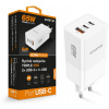Inteligentná sieťová nabíjačka ALIGATOR GaN, Power Delivery 65W, 2xUSB-C, 1xUSB-A, biela CHPD0026