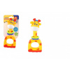 Teddies Hrkálka / hryzátko / pískatko žirafa plast 7x16cm na karte 3m+