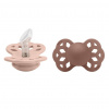 Bibs anatomické cumlíky silikón 2 ks 0-6 mesiacov Infinity Blush-woodchuck