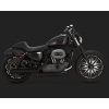 Vance & Hines Chrómovaný Vance & Hines výfuk EC TWIN SLASH BLACK SLIP-ONS pre Harley Davidson