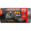 ALUFIX Aluflexy Premium vrecia na odpadky LDPE, 60L, 64x69cm, 2 vrstvy, super strong, ultra elastic, zaťahovacie, čiernosivé (10