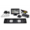 AMiO Asistenty parkovania TFT01 4,3” s kamerou CAM-402 LED v podložke pod ŠPZ, 4-senzorové