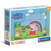 CLEMENTONI Obrázkové kostky Prasátko Peppa, 12 kostek