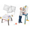 Set kreatívny stôl a školská tabuľa Kid Creative Table Smoby magnetická so 7 doplnkami a veľkoformátovými obrázkami