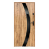 Vchodové dvere Selene Sonoma, 90 L, rozmer vr. zárubne: 1000 × 2070 mm, oceľ, ľavé, Selene Sonoma, presklené, Z86424