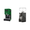 Gaggia New Classic EVO BC, green + Eureka Mignon Specialita, CR anthracite