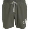 Pánske plavky MEDIUM DRAWSTRING KM0KM01003 LDY olivovo zelená - Calvin Klein XXL