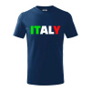 Italy Nápis - Tričko detské bavlnené - 104-110cm / 3-4 roky ( Polnočná modrá )
