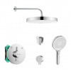 SANITINO - Sprchový set s batériou a telesom pod omietku Hansgrohe, príslušenstvo kielle, chróm SANI21HKK004