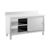 Royal Catering Pracovná skriňa z ušľachtilej ocele - 150 x 60 x 85 cm - lem - nosnosť 600 kg RCSSCB-150X60-E-B
