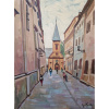 Košice, ul. Univerzitná - akad. mal. Varuzhan Aghamyan, originálny, ručne maľovaný obraz L (do veľkosti 95x95cm) Viac farieb