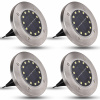 Solárna zatĺkacia lampa Masterled strieborná 11,5 cm 4 ks