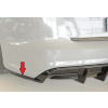 Rieger spoiler pod zadný nárazník na levé straně pro Audi A6 S6 4G, C7 sedan r.v. 09/14-, plast ABS lakovaný do čiernej lesklej farby