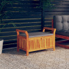 Záhradná lavica, lavička - Lavička s úložným priestorom a vankúšom 91 cm drevo Acacia (Lavička s úložným priestorom a vankúšom 91 cm drevo Acacia)