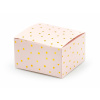 Party Darčekové krabičky svetloružové so zlatými bodkami 6x3,5x5,5 cm – 10 ks