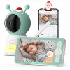 Boifun biela elektronická pestúnka (ELEKTRONICKÁ OTOČNÁ WIFI KAMERA NANNY 5