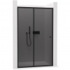 CERANO - Sprchové posuvné dvere Varone POINT Ľ/P - 6 mm - čierna matná, grafitové sklo - 140x195 cm
