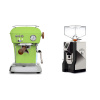 Ascaso Dream PID, Fresh Pistachio + Eureka Mignon Perfetto, NX black