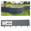 Záhradný obrubník Eko-Bord plast sivý 100 cm x 22 cm