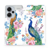 Flipové pouzdro Mobiwear - Xiaomi Redmi Note 13 Pro Plus 5G - MX08S Pávi (Knížkové flip pouzdro, obal, kryt na mobil Xiaomi Redmi Note 13 Pro Plus 5G - MX08S Pávi, materiál Umělá kůže + TPU - ochrana