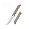 Vega Kubey KU253E Pylades Tan vreckový nôž 11,8 cm, hnedá, G10, spona