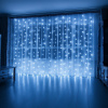 Vianočné osvetlenie vonkajšie, svetelná LED záclona 200 ks/3,5 m modrá