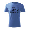 Play Eat Sleep Repeat game - Tričko detské bavlnené - 122 cm/6 rokov ( Svetlomodrá )