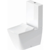 DURAVIT Viu WC misa kombi Rimless s hlbokým splachovaním, Vario odpad, 370 x 650 mm, biela, s povrchom HygieneGlaze, 2191092000
