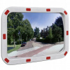 Konvexné obdĺžnikové zrkadlo Vidaxl Traffic 40 x 60 cm s reflektormi