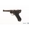 Pistole Parabellum Luger P.08, Německo 1898 (plastové střenky) černá patina + Přívěsek na klíče DENIX
