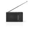 Nedis RDFM1200BK - FM Rádio Přenosné | AM / FM | Napájení z baterie | Analogový | 1.5 W | IP20 | Černá