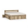 Drevona, Posteľ REA LARISA, 180, dvojlôžko, dub CANYON (REA LARISA dvojlôžko 180 x 200 cm)