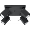 Sollux Lighting Merida stropné svietidlo 4x40 W čierna SL.0102